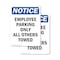 Signmission Employee Parking Only All Others Towed OSHA Notice Sign, Vinyl Decal, 3.5in W x 5in L, 2PK OS-2PACK-NS-D-35-V-11957 - alternate 1